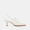 ADELE HEELS WHITE CRINKLE PATENT LEATHER