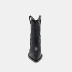 ANGEL BOOTIES BLACK LEATHER