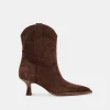 ANGEL BOOTIES DK BROWN SUEDE