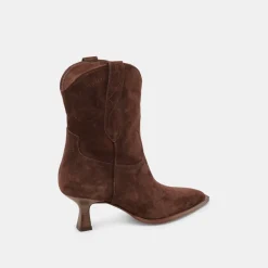 ANGEL BOOTIES DK BROWN SUEDE