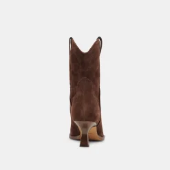 ANGEL BOOTIES DK BROWN SUEDE