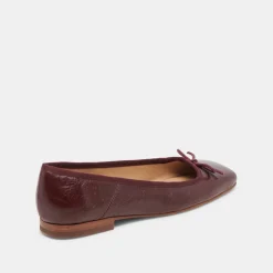 ANISA BALLET FLATS CRANBERRY CRINKLE PATENT