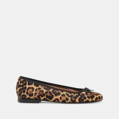 ANISA BALLET FLATS DK LEOPARD CALF HAIR