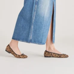 ANISA BALLET FLATS DK LEOPARD CALF HAIR