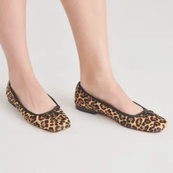 ANISA BALLET FLATS DK LEOPARD CALF HAIR