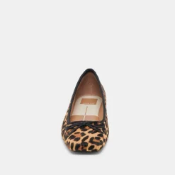 ANISA BALLET FLATS DK LEOPARD CALF HAIR