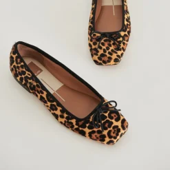 ANISA BALLET FLATS DK LEOPARD CALF HAIR