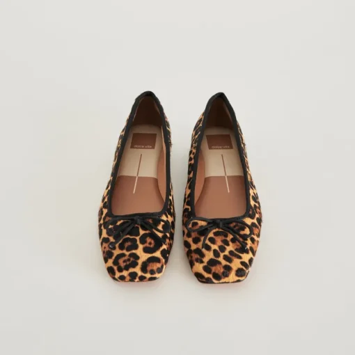 ANISA BALLET FLATS DK LEOPARD CALF HAIR