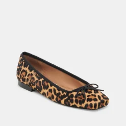 ANISA BALLET FLATS DK LEOPARD CALF HAIR