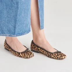ANISA BALLET FLATS DK LEOPARD CALF HAIR