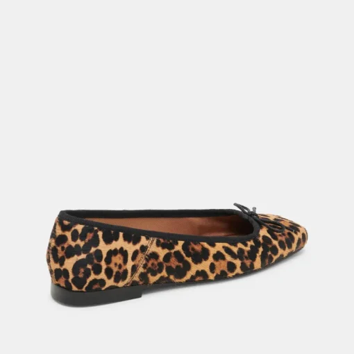 ANISA BALLET FLATS DK LEOPARD CALF HAIR