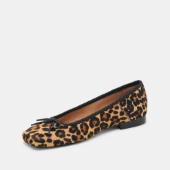 ANISA BALLET FLATS DK LEOPARD CALF HAIR