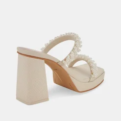 ARIELE HEELS VANILLA PEARLS