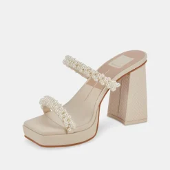 ARIELE HEELS VANILLA PEARLS