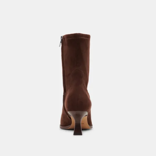 ARYA WIDE CALF BOOTS DK BROWN STELLA SUEDE