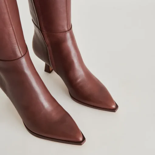 AUGGIE EXTRA WIDE CALF BOOTS CHOCOLATE LEATHER