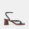 BANITA WIDE SANDALS BLACK LEATHER