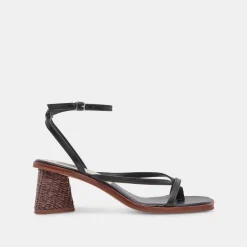 BANITA WIDE SANDALS BLACK LEATHER