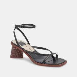 BANITA WIDE SANDALS BLACK LEATHER