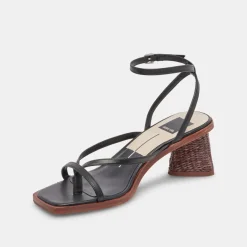 BANITA WIDE SANDALS BLACK LEATHER