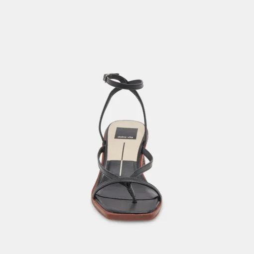 BANITA WIDE SANDALS BLACK LEATHER