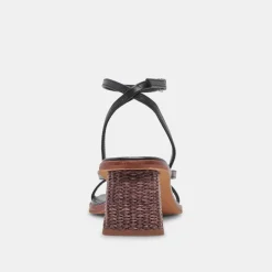 BANITA WIDE SANDALS BLACK LEATHER