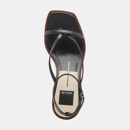 BANITA WIDE SANDALS BLACK LEATHER