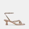 BAYLOR HEELS DARK GOLD CRACKLED STELLA