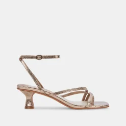 BAYLOR HEELS DARK GOLD CRACKLED STELLA