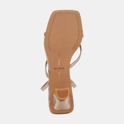 BAYLOR HEELS DARK GOLD CRACKLED STELLA