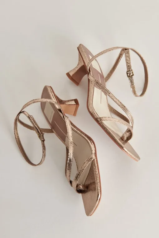 BAYLOR HEELS DARK GOLD CRACKLED STELLA