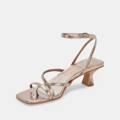 BAYLOR HEELS DARK GOLD CRACKLED STELLA
