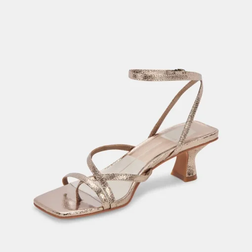 BAYLOR HEELS DARK GOLD CRACKLED STELLA