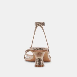 BAYLOR HEELS DARK GOLD CRACKLED STELLA