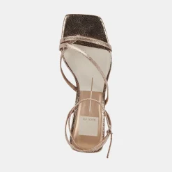 BAYLOR HEELS DARK GOLD CRACKLED STELLA