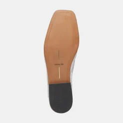 BENY FLATS SILVER DISTRESSED LEATHER