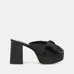 BLARE HEELS ONYX SATIN