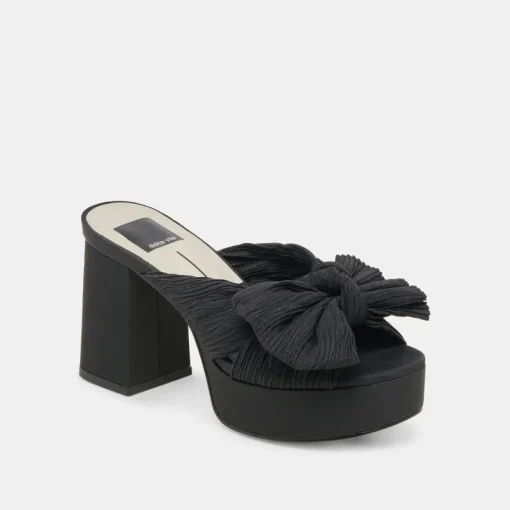 BLARE HEELS ONYX SATIN
