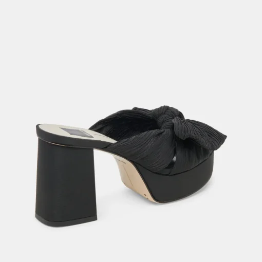 BLARE HEELS ONYX SATIN
