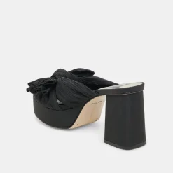 BLARE HEELS ONYX SATIN