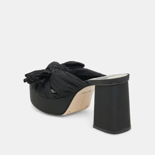 BLARE HEELS ONYX SATIN