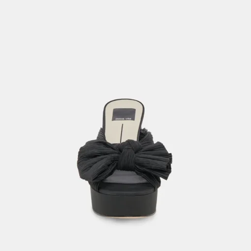 BLARE HEELS ONYX SATIN