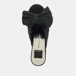 BLARE HEELS ONYX SATIN