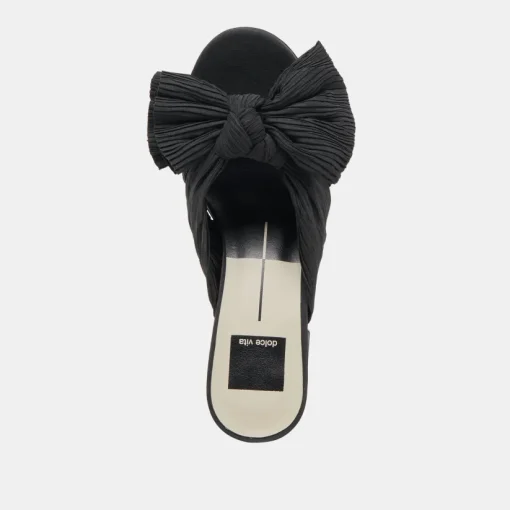 BLARE HEELS ONYX SATIN