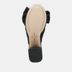 BLARE HEELS ONYX SATIN