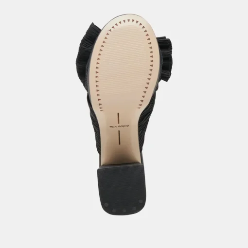 BLARE HEELS ONYX SATIN