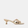 BRYANT HEELS GOLD DISTRESSED LEATHER