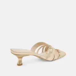 BRYANT HEELS GOLD DISTRESSED LEATHER