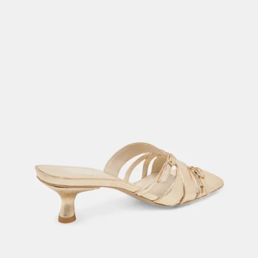 BRYANT HEELS GOLD DISTRESSED LEATHER