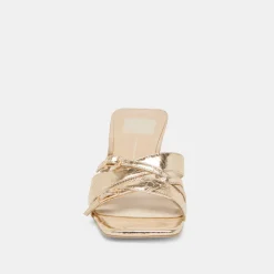 BRYANT HEELS GOLD DISTRESSED LEATHER